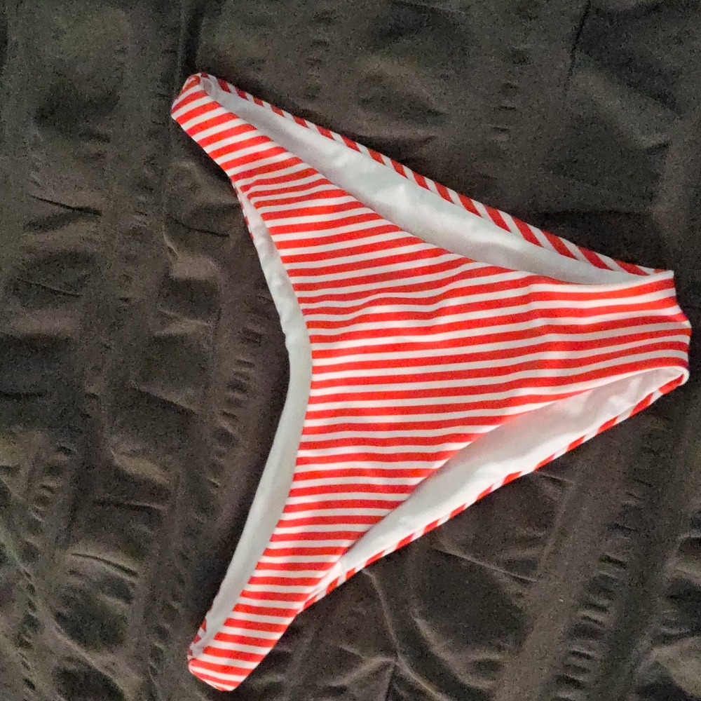 Red stripe bikini bottom (M SheIn)